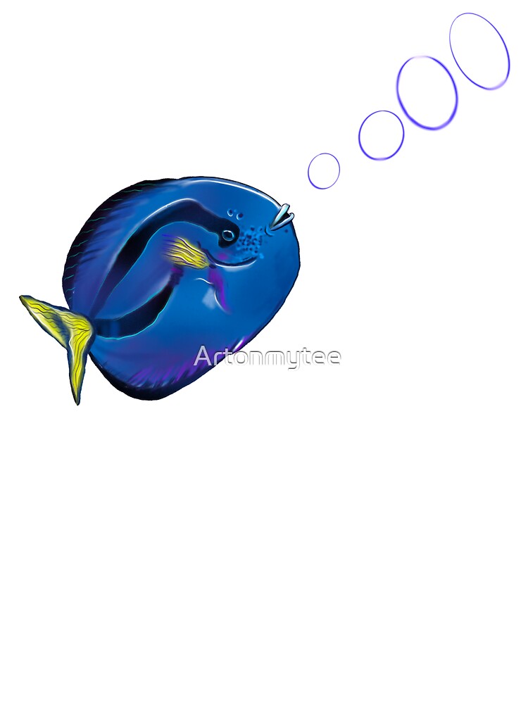 Best fishing gifts for fish lovers 2022. Fishy, fish, fish, cute blue tang  tropical fish blowing bubbles Kids T-Shirt for Sale by Artonmytee