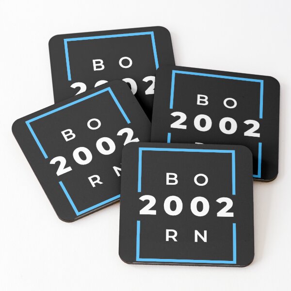 Item preview, Born 2002 - blue on black designed and sold by BlueThrow.