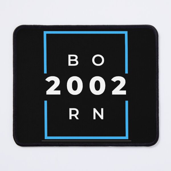 Item preview, Born 2002 - blue on black designed and sold by BlueThrow.