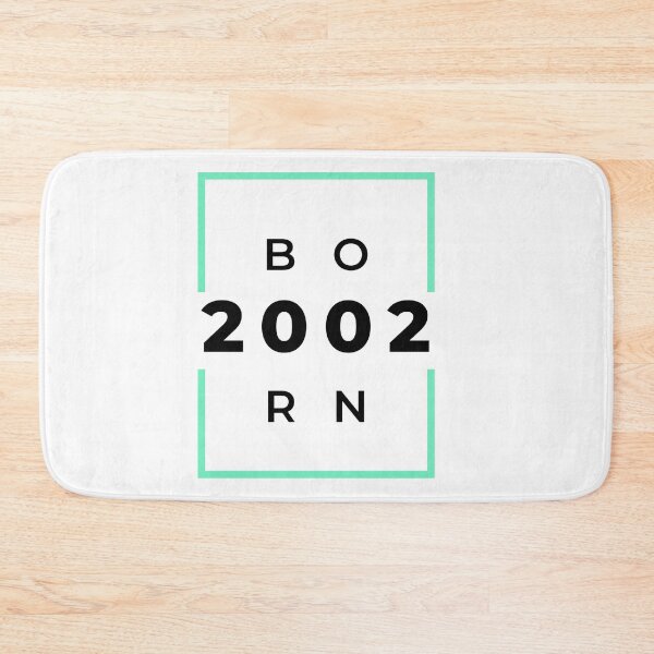 Item preview, Born 2002 - green on white designed and sold by BlueThrow.
