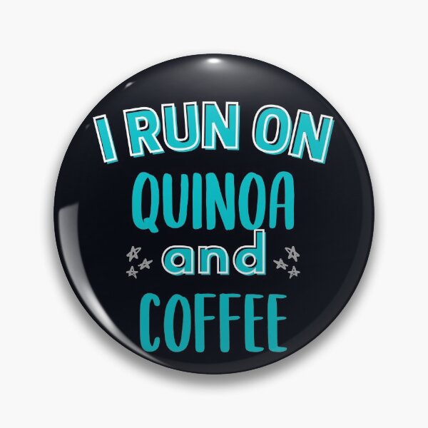 Item preview, I Run on Quinoa and Coffee - Fun Vegan Runner Humor designed and sold by GreenSlate.