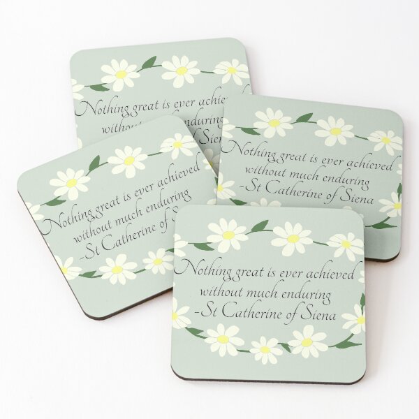 Item preview, St Catherine of Siena quote in daisy chain designed and sold by TheCatholicLady.