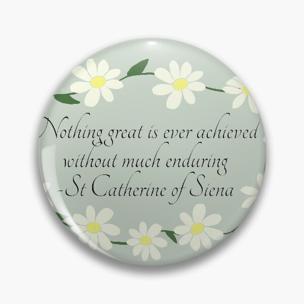 Item preview, St Catherine of Siena quote in daisy chain designed and sold by TheCatholicLady.