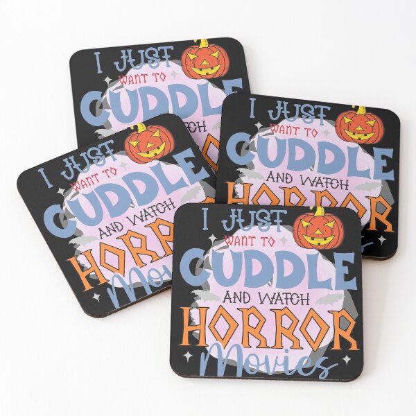 Item preview, I Just Want To Cuddle And Watch Horror Movies Funny Halloween Quote designed and sold by Gevover.