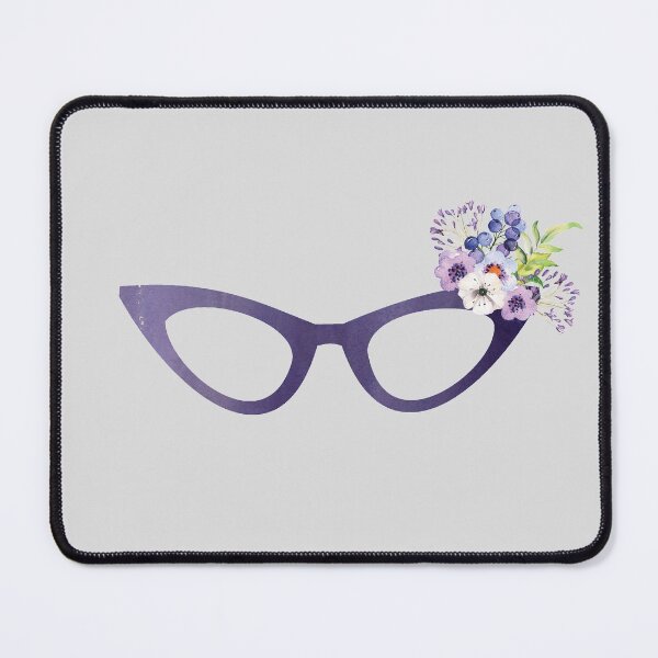 Item preview, Purple Cat Eye Glasses With A Floral Bouquet designed and sold by Primroaddesigns.