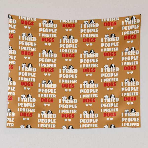 Item preview, I Tried People I prefer Dogs Doodle Funny Dog Owner Fur Lover Quote Gift  designed and sold by catchyology.