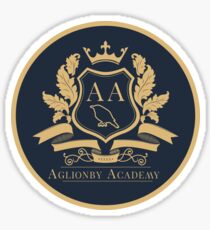 Pegatina El ciclo de cuervo - Aglionby Logo