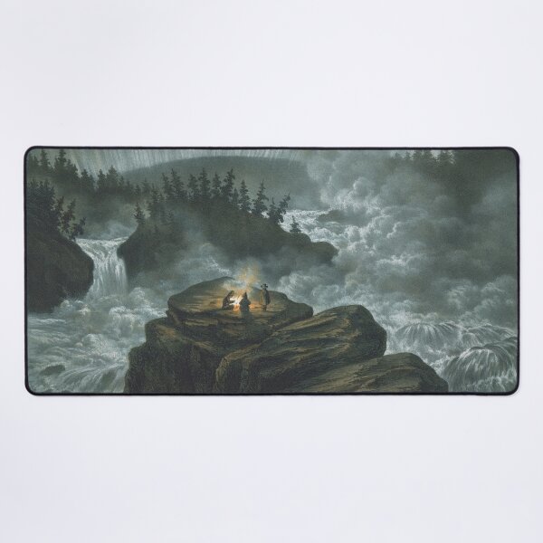 Item preview, 1856 Lithograph - Harsprånget Waterfall designed and sold by Onodera.