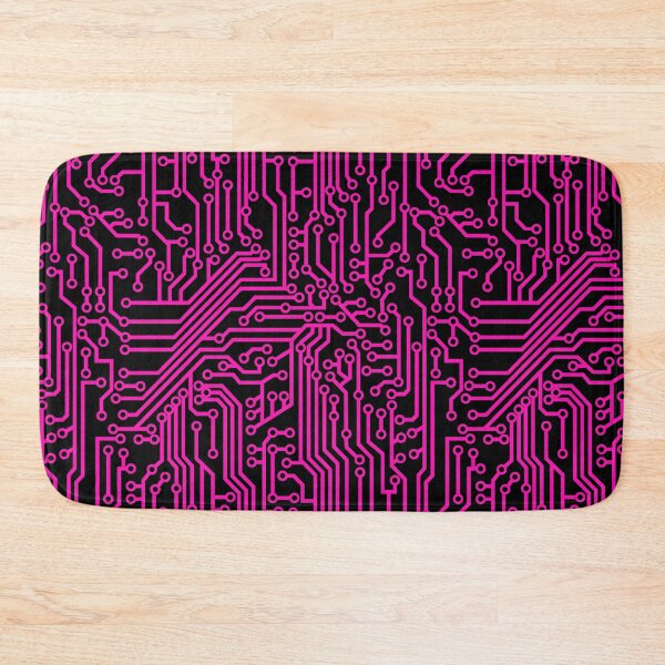 Item preview, Cyberpunk Geek Style Pink and Black Circuit Board Pattern designed and sold by bexilla.