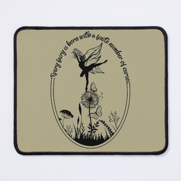 Item preview, Every fairy is born with a finite number of curses - black text - fairy core, cottage core - halloween - sage green designed and sold by hasbeenz.
