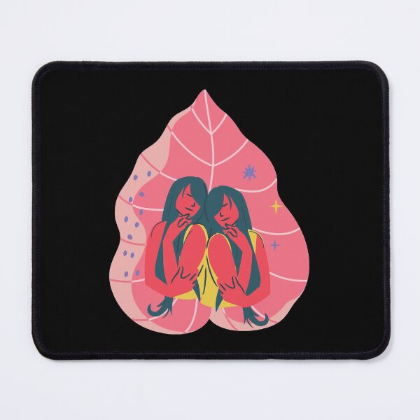 Item preview, Gemini twins pink astrological sign designed and sold by Manoroma.