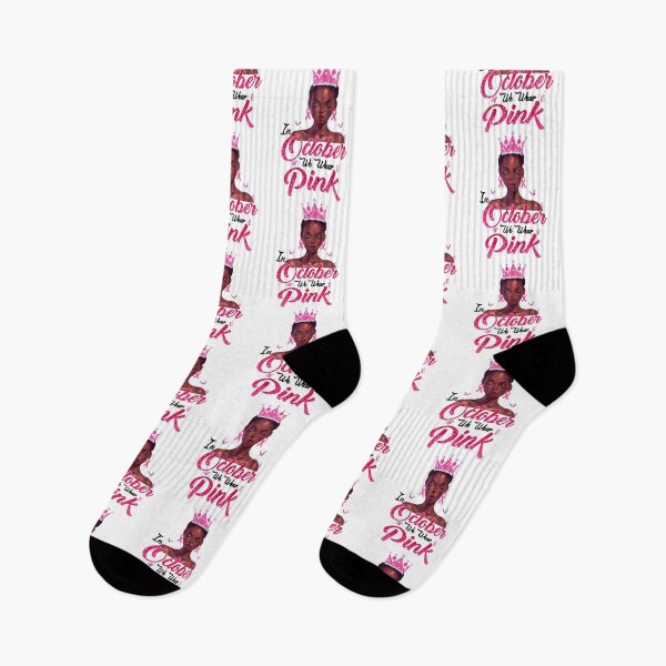 Item preview, In October We Wear Pink Breast Cancer Awareness Black Girl  designed and sold by JethroShop.