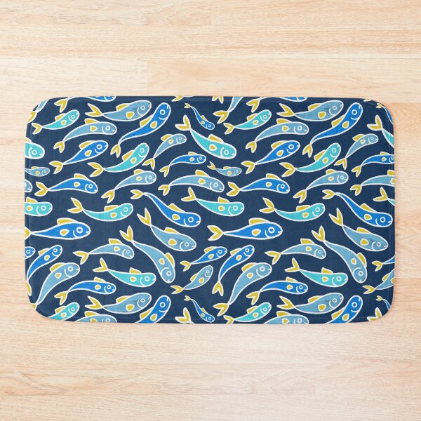 Item preview, Fishes Pattern Marine Life Animals Ocean Blue designed and sold by trajeado14.