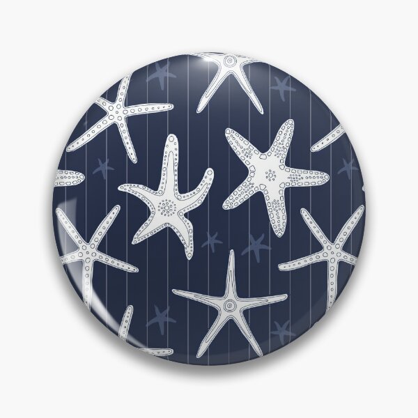 Item preview, Hamptons Ocean Sea Star Starfish Striped Pattern designed and sold by HotHibiscus.