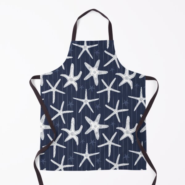 Item preview, Hamptons Ocean Sea Star Starfish Striped Pattern designed and sold by HotHibiscus.