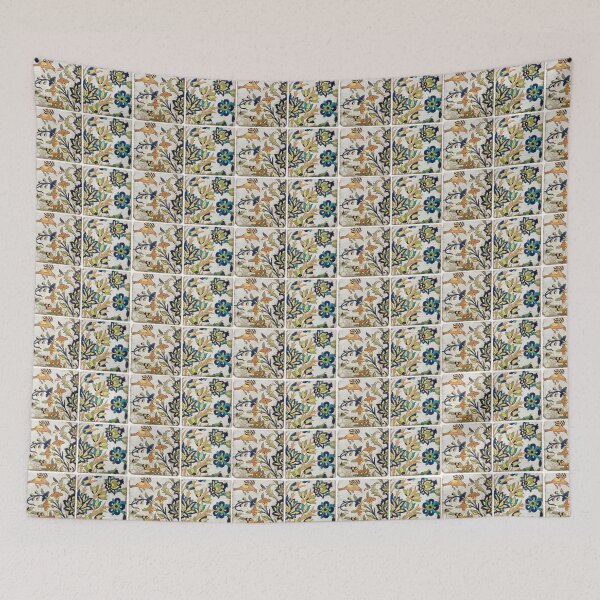Item preview, Retro Abstract Pattern With Bird On Ceramic Tile  designed and sold by FoxCodeCreation.