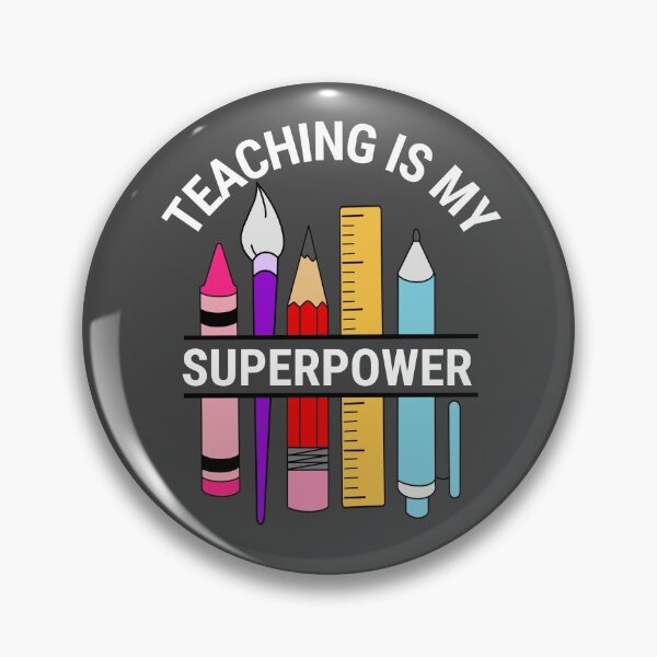 Item preview, teaching is my superpower superhero teacher  designed and sold by champagnemoment.