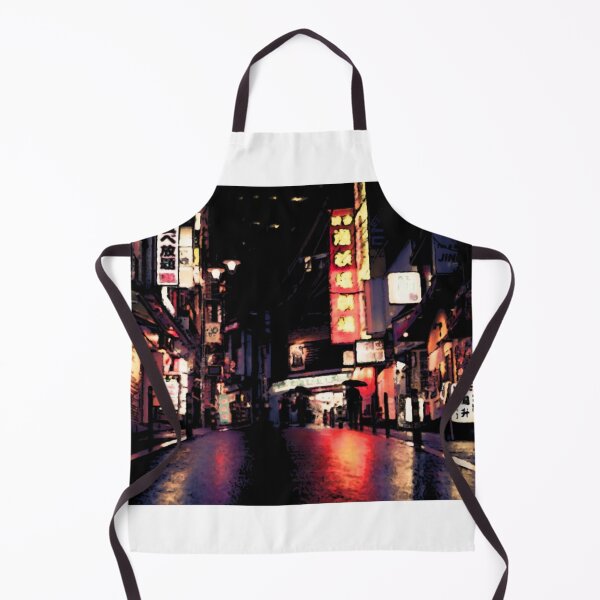 Item preview, Japanese street view at night, anime scene, designed and sold by shodark.