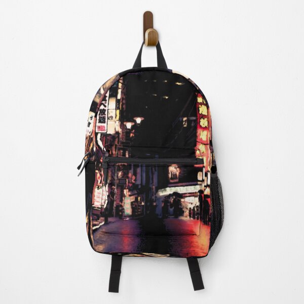 Item preview, Japanese street view at night, anime scene, designed and sold by shodark.