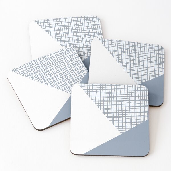 Item preview, Slate Blue White Nordic Color Blocks designed and sold by Delinda Graphic Studio.
