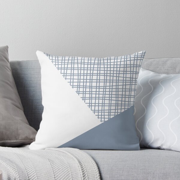 Item preview, Slate Blue White Nordic Color Blocks designed and sold by Delinda Graphic Studio.