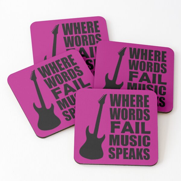 Item preview, Where Words Fail Music Speaks Music Quote designed and sold by DesignHouse07.
