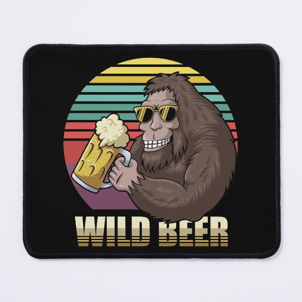 Item preview, Bigfoot Drinking Beer Retro design gift for bigfoot lovers who drink beer designed and sold by BRtisticDesigns.