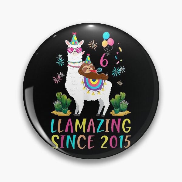 Item preview, Llamazing Since 2015 Llama 6th Birthday 6 Years Old designed and sold by sanchezburns.