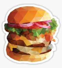 Gourmet Burger Polygon Art Sticker