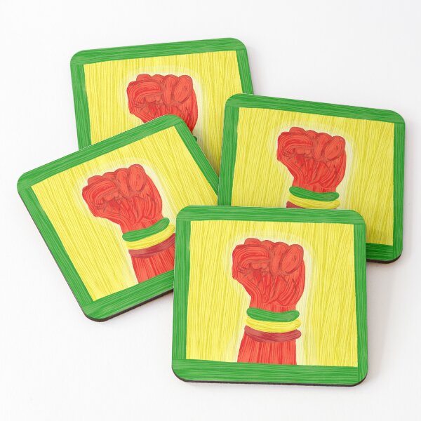 Item preview, Freedom Fist Coasters designed and sold by Mi-a-store.