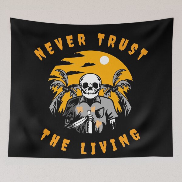 Item preview, Vacation Skeleton Drinking Beer Never Trust The Living designed and sold by Olhado.