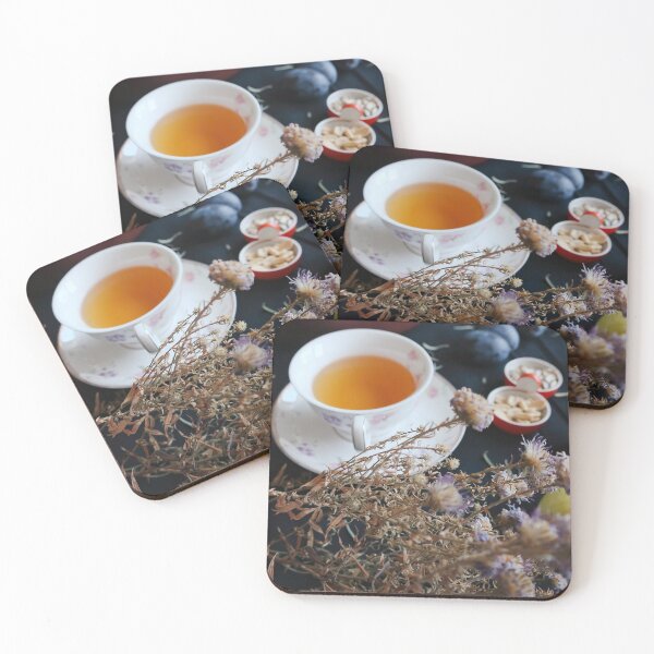 Item preview, Photo artwork: Aster flowers, Tea cup, Fruits designed and sold by GrayCatGraphics.
