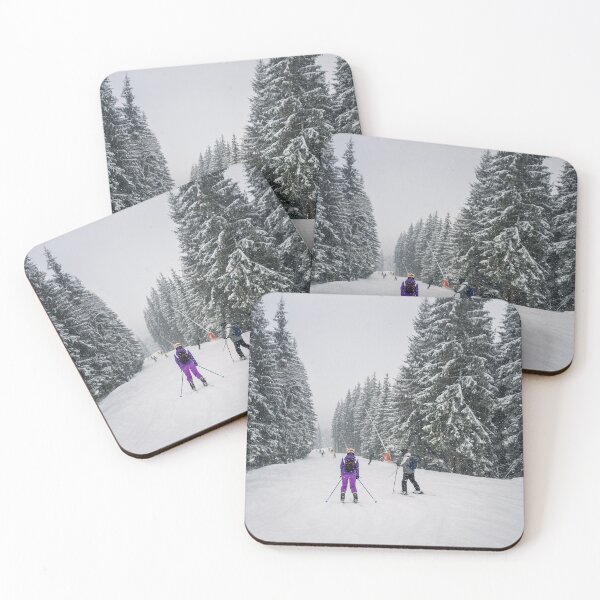 Item preview, People skiing on the snowy slope designed and sold by psychoshadow.