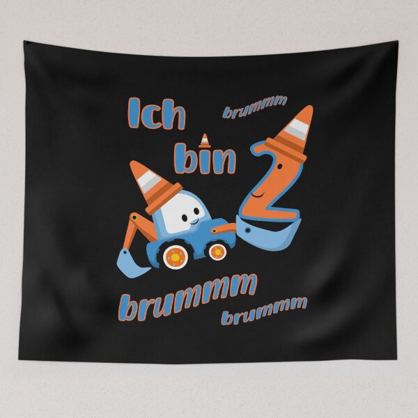 Item preview, Birthday - I'm 2 - with a cute tractor designed and sold by Shirt-Designs.