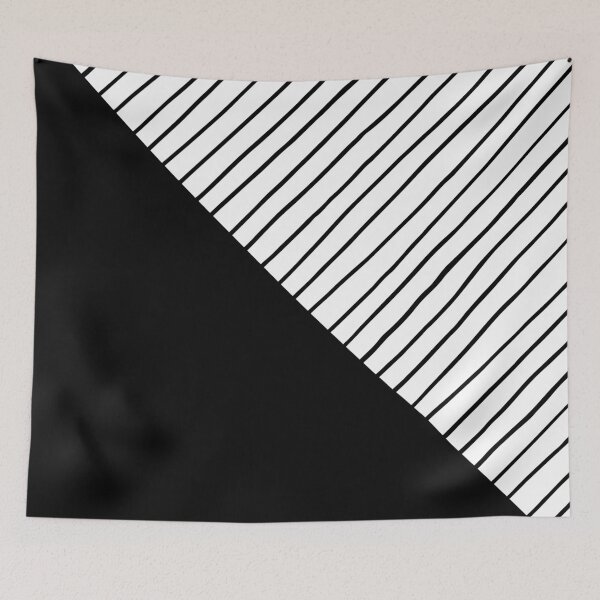 Item preview, sriped Half White and Black designed and sold by Seatzy.