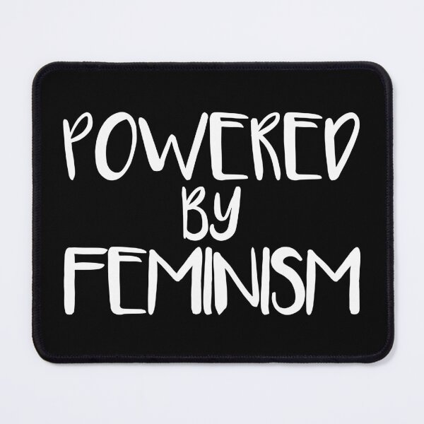 Item preview, POWERED BY FEMINISM feminist text slogan designed and sold by MacPean.
