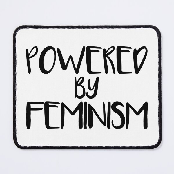 Item preview, POWERED BY FEMINISM feminist text slogan designed and sold by MacPean.