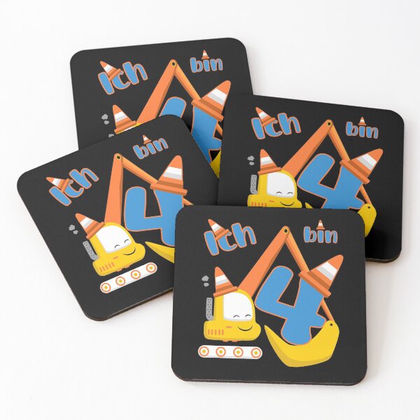 Item preview, Birthday - I'm 4 - with a cute excavator designed and sold by Shirt-Designs.