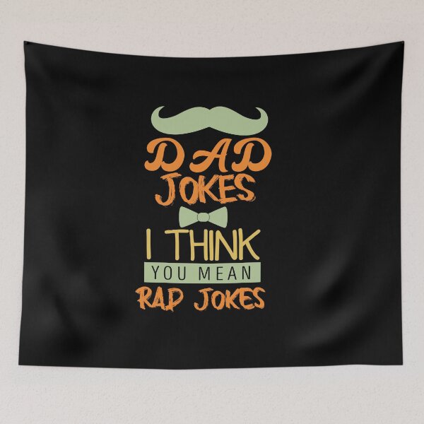 Item preview, Dad Jokes I Think You Mean Rad Jokes Funny Dads Gift Vintage T-Shirt, Bearded Man Mustache Beard Daddy, Papa, Husband, Father's Day Present, designed and sold by FUTURE SHIRT.