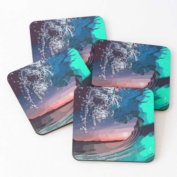 Item preview, Beach sea waves illustration art designed and sold by MoveRama.