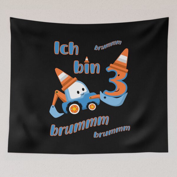 Item preview, Birthday - I'm 3 - with a cute tractor designed and sold by Shirt-Designs.