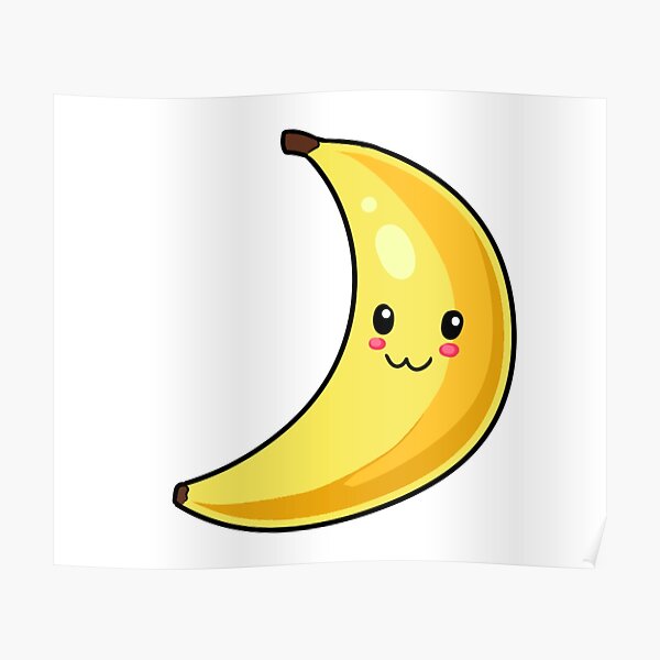 "Kawaii fruit banana Japanese style" Poster for Sale by AnimeDezain