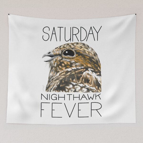 Item preview, Saturday Nighthawk Fever (Common Nighthawk) designed and sold by LauraWolfArtist.