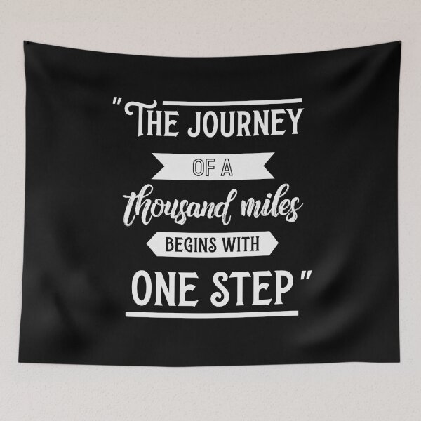 Item preview, The journey of a thousand miles begins with one step designed and sold by Black Maverik Estore.
