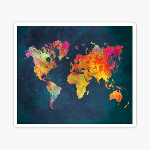 World Map  Sticker