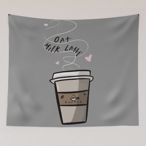 Item preview, Oat Milk Latte Coffee Cup Love designed and sold by Nm8orArt.