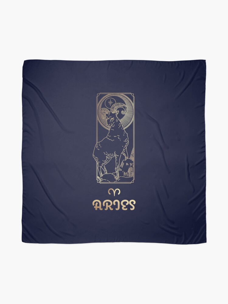 Alternate view of Aries Zodiac Sign Scarf