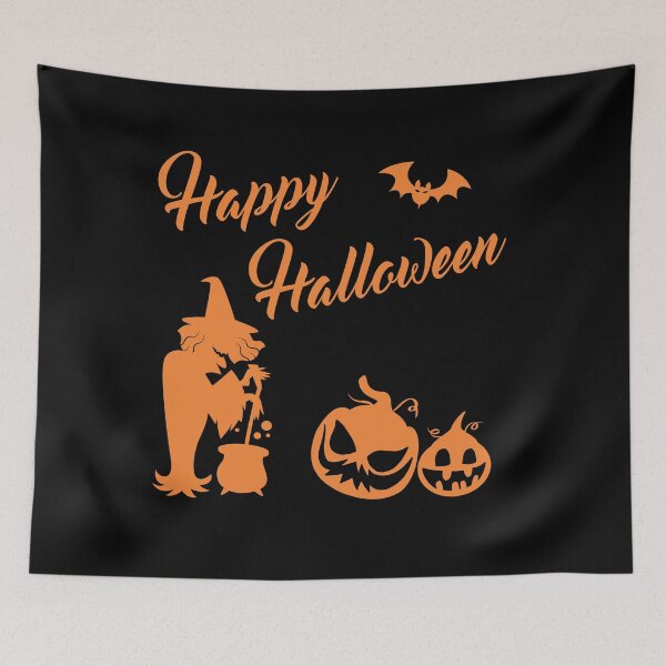 Item preview, Happy Halloween Witch Pumpkins Bat designed and sold by DeDesignBerlin.