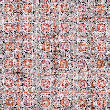 Artwork thumbnail, Retro Abstract Pattern On Ceramic Tile  by FoxCodeCreation