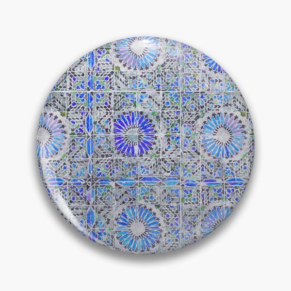 Item preview, Retro Abstract Blue Pattern On Ceramic Tile  designed and sold by FoxCodeCreation.
